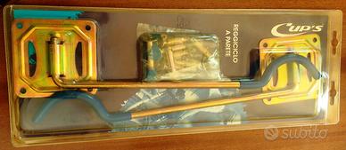 reggi bicicletta parete 2 gangi in ferro cromato