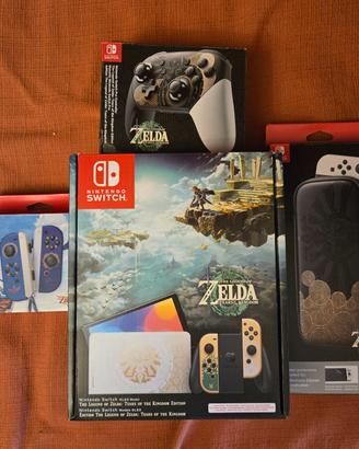 Nintendo Switch Oled Zelda Limited + Accessori 