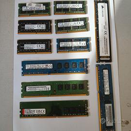 Lotto 14 Banchi RAM DDR3 DDR4