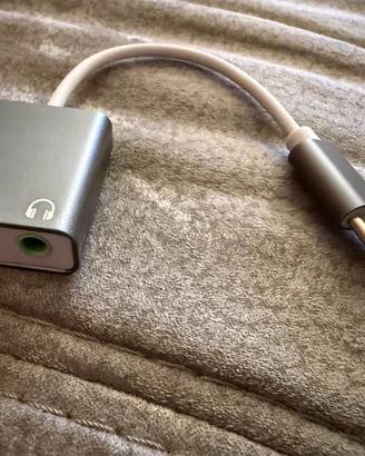 🎧⚡ Scheda Audio USB-C  Jack 3.5mm – Plug & Play