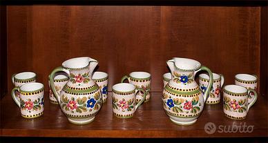 brocche e bicchieri in ceramica set