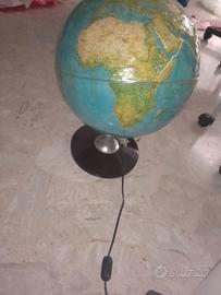 mappamondo che si illumina vintage diametro 40 alt