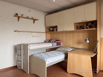 cameretta doppia con letti scorrevoli Colombini