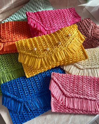 Pochette a uncinetto fatte a mano