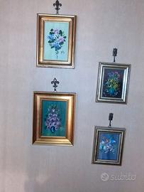 Piccoli acquarelli fiori 1960