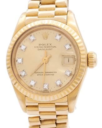 Rolex Date Just ref. 6917 Oro Lady Diamond Dial