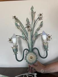 APPLIQUE VINTAGE FLOREALE A 2 LUCI