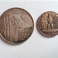 * 2x Medaglie 20 lire 5 lire Mussolini*