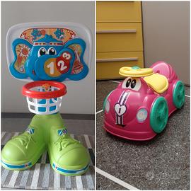 Gioco pallacanestro + macchinina cavalcabile