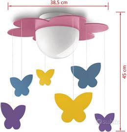 Lampada da soffitto con farfalle camera bimbe