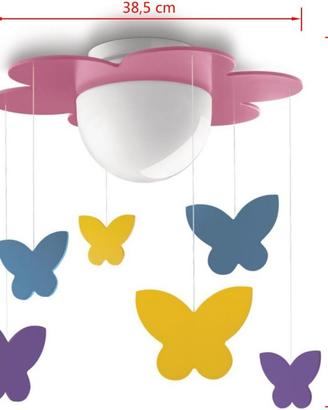 Lampada da soffitto con farfalle camera bimbe