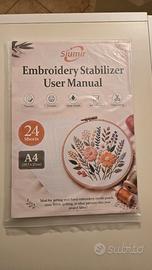24 Fogli Stabilizzatore per Ricamo Idrosolubile A4