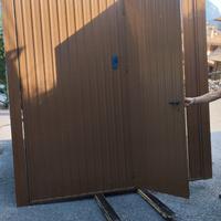 portone in ferro con porta L 2,45 x H 2,55