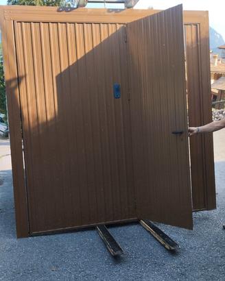 portone in ferro con porta L 2,45 x H 2,55