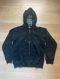 felpa Burberry nera zip taglia L slim fit uomo
