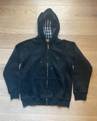 felpa Burberry nera zip taglia L slim fit uomo