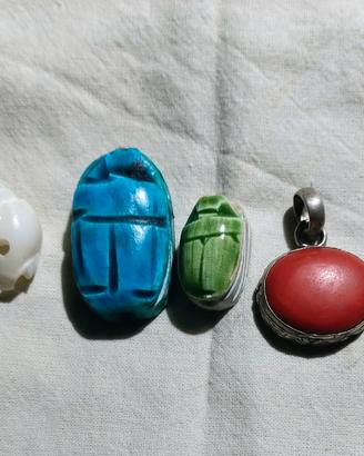 Ciondoli vintage assortiti 5 in pietre dure, 2 con