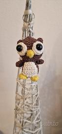 Portachiavi amigurumi gufo