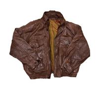 vintage 80/90s genuine leather jacket brown