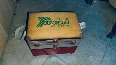 panchetto pesca vintage con scomparti 