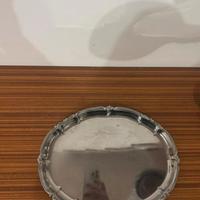 Vassoio vintage tondo bordo lavorato