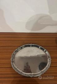 Vassoio vintage tondo bordo lavorato