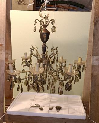 Lampadario a gocce anni 60