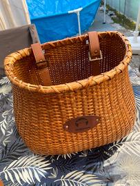 Makimoo Cestino per bicicletta rattan