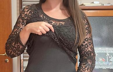 Twinset donna in pizzo di cotone