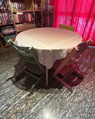 Tavolo tondo ovale chabby chic