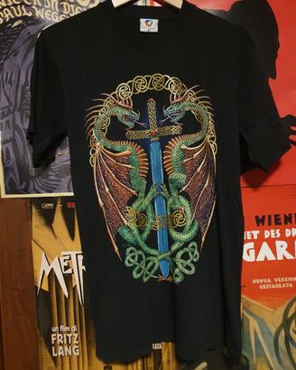 T-Shirt Nera, Fantasy Gothic Rock - Taglia M