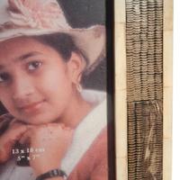 porta foto con cornice in corno