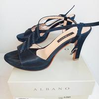 Sandali donna raso blu Albano