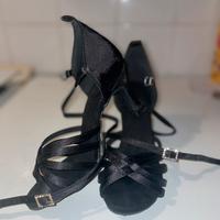 Scarpe da ballo nere- Tacco 7,5 cm- Numero 34