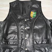 gilet in pelle motociclista 