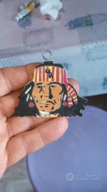 Portachiavi As Roma in legno 