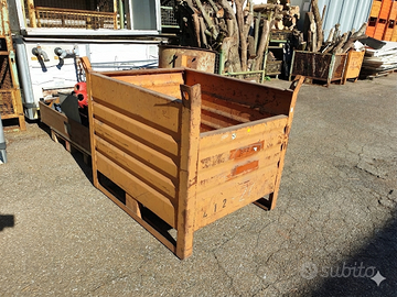 CONTENITORE SLITTE LATO LUNGO, CASSONE PER ROTTAME