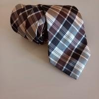Cravatta Altea Milano 100% seta, marrone tartan