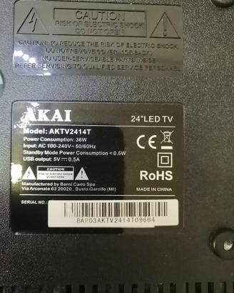 Tv Akai 24 led ricambi