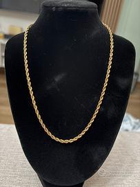 Collana acciaio inossidabile uomo donna oro