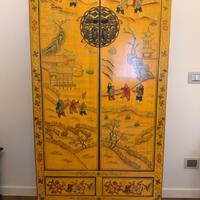 Mobile Cinese In Lacca Giallo Ocra