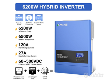 Inverter solare fotovoltaico 6.2kW