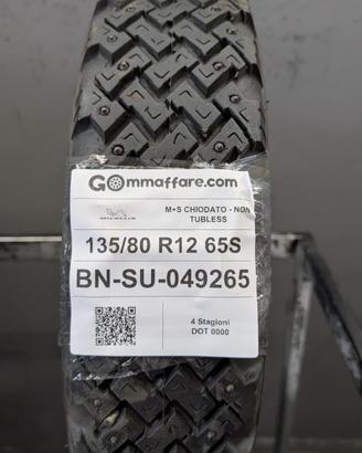 1 Pneumatico 135/80 R12 Michelin M+S Chiodato - No