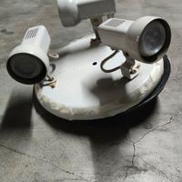 plafoniera bianca, 3 faretti led