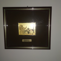 Quadro in foglia oro di Papa Wojtyla a Prato 1986