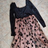 Abito lungo gonna motivi floreali L