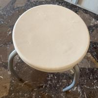 Sgabello con pidi in alluminio e base in plastica