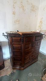 Mobile bar e mobile porta bottiglie in legno