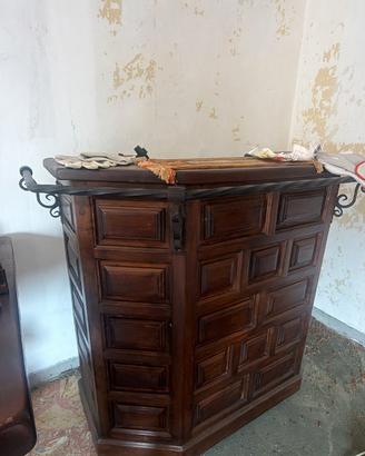 Mobile bar e mobile porta bottiglie in legno