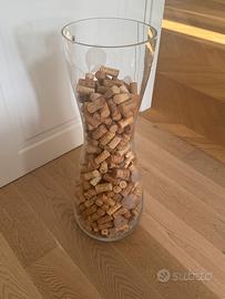 Grande vaso decorativo in vetro – H 65 cm